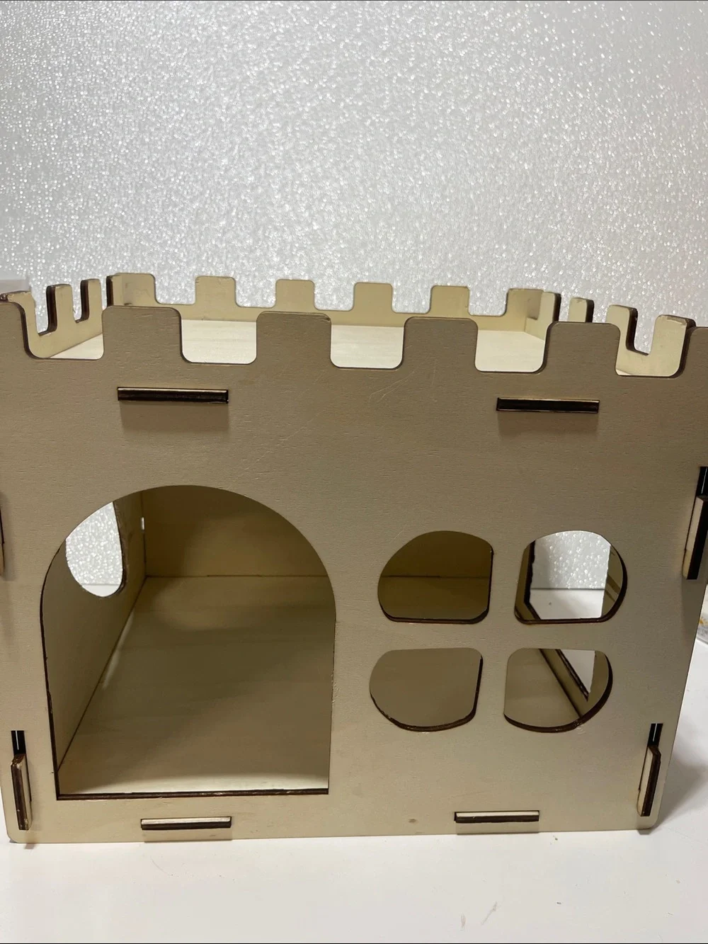5/$25 Bunny (or Kitten) Wooden Castle Playhouse - Natural Light Wood